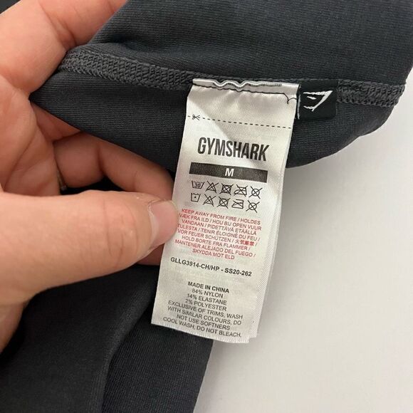 Gymshark Women’s Charcoal Mid Rise Leggings Size Medium - Picture 8 of 8